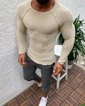 Slim-fit Long-sleeved- Pullover Sweater Men