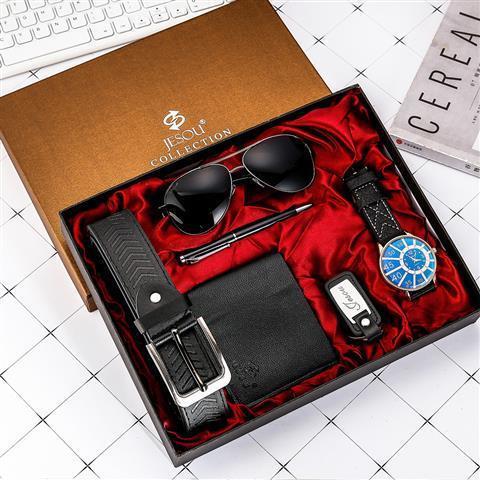 Gift Box Set For Men- Watch Wallet Sunglasses Belt